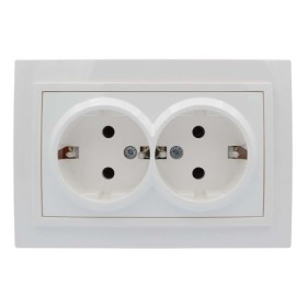 Розетка ELBI ZENA біла 2-на з заземленням ( 500-010200-907 )