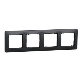 Четырехпостовая рамка Schneider Electric Sedna Design черная SDD314804