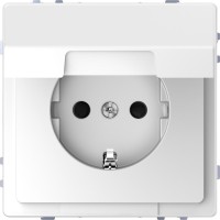 Розетка Schneider Electric D-Life MTN2310-6035 з з/к та кришкою білий лотос