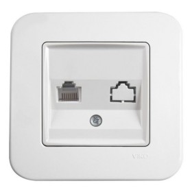 Розетка комп'ютерна біла VIKO Rollina