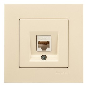 Розетка компьютерная Gunsan Eqona крем