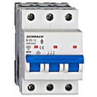 Автоматичний вимикач 20А 3P 6ка х-ка B, Schrack