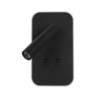 Бра, настенный светильник Italux WL-83957-1-BK Doria LED 1x8W 3000K 559Lm IP20 черный