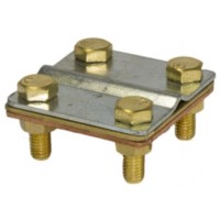 Соединитель «прут/прут» с четырьмя болтами DKC NG3109CUZC Ø10мм (оцинкованная сталь и медь)