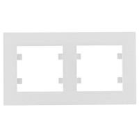 Горизонтальная двухместная рамка Hager WL5720 Lumina-Intense 2X (белая)