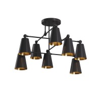 Люстра Pikart 24867-3 Sia V8 E27 8x60W IP20 чорна