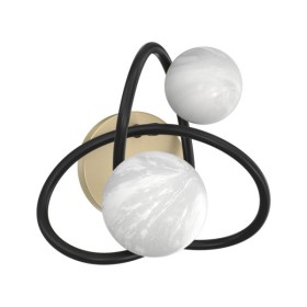 Бра, настінний світильник Zuma Line MB4922-2-EBGN Nisyro G9 2x3.5W IP20 Bk