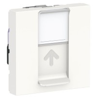 Одинарна комп'ютерна розетка Schneider Electric NU341518 RJ45 cat.6 UTP із полем для напису 2М (біла)
