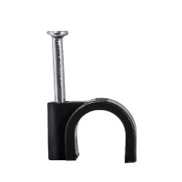 Кабельная скоба Аско-Укрем 6мм кругла черная 100шт (A0150030036)