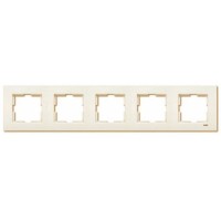 П'ятимісна рамка горизонтальна VIKO Karre кремова