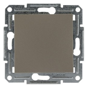 Переключатель 1-клавишный без рамки бронза Asfora, EPH0400169