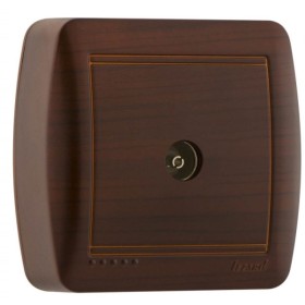 Розетка TV оконечная античный кедр, Demet, Lezard