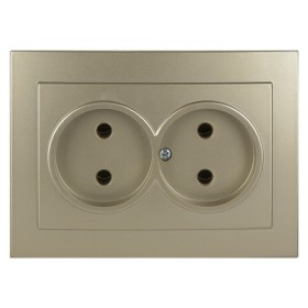 Розетка Nilson Touran золото 2-я без заземления ( 24151024 )