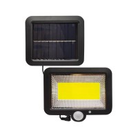 Вуличний світильник на сонячній батареї Goldlux 323071 Duo LED 1x1W 6000K 220Lm IP44 чорний