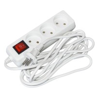 Удлинитель UEC STANDART П03В 3 места 2Р/3м. 2х0.75 10А/250 с выключателем