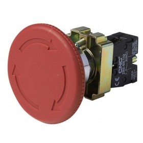 Збільшена кнопка-грибок з фіксацією CNC LAY5-ВS642 NC ø60 червона (Б00029355)