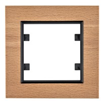 Одномісна рамка Hager WL9015 Lumina-Passion 1Х (дерево світле)