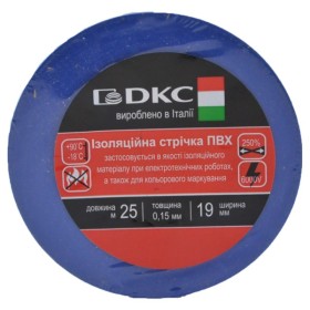ПВХ изолента 0,15x19мм синяя 25 метров DKC