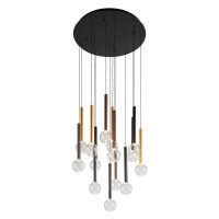 Підвісний світильник, люстра Italux PND-24019-14A-BK Alinos LED 14x58W 3000K 4410Lm IP20 різнокольоровий