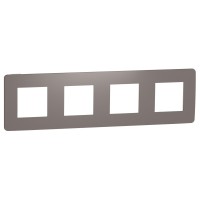 Четырехпостовая рамка Schneider Electric NU280816 (шоколад/белый)