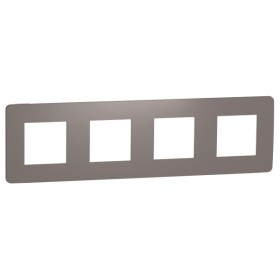 Четырехпостовая рамка Schneider Electric NU280816 (шоколад/белый)