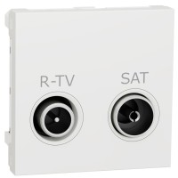Одинарная розетка Schneider Electric NU345418 R-TV SAT 2М (белая)