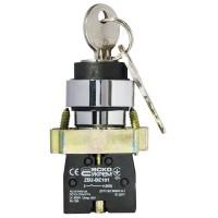 Кнопка поворотная 2-позиционная Аско-Укрем XB2-BG21 (0-I) с ключом (A0140010009)