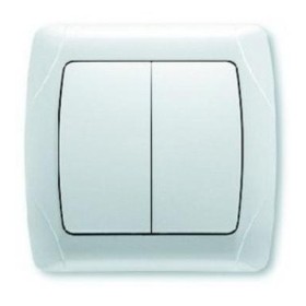 Вимикач 2-клавішний білий VIKO Carmen