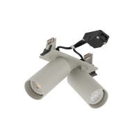 Світильник поворотний, спот Nowodvorski 11444 Fourty Surface II GU10 2x10W IP20 Сірий