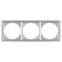 Рамка 3-містна E.Next e.lux.10064L.3.fr.aluminium алюміній (ins0040091)