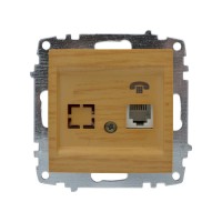 Розетка ELBI ZENA Woodline клен 1-я телефонная без рамки ( 609-012700-221 )