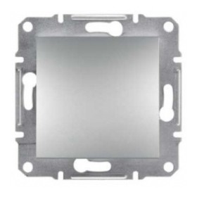 Выключатель кнопочный без рамки алюминий Asfora, EPH0700161