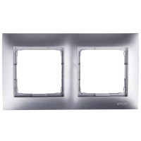 Двойная рамка Kontakt Simon Simon 54 Premium DR2/43 (серебро)
