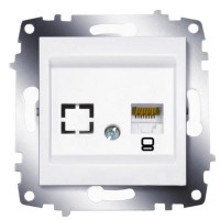 Одноместная розетка ABB Cosmo 619-010200-247 cat.6 (белая)