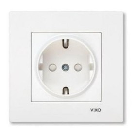 Розетка із захисними шторками біла VIKO Karre