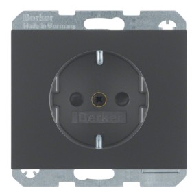 Розетка Berker K.1 47357006 с защитой контактов с заземлением (антрацит)