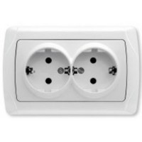 Розетка подвійна біла VIKO Carmen