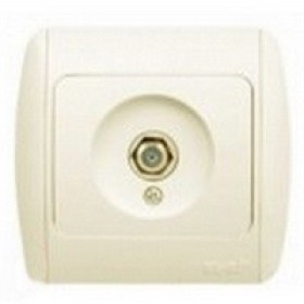 Розетка ELBI ZIRVE Fixline кремовая спутниковая SAT F-розьем (501-000301-280)