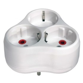 Тройник Neomax белый с заземлением (NX1014)