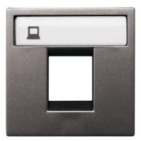 Одномісна накладка комунікаційної розетки ABB Zenit N2218.1 AN 2М (антрацит)