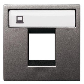 Одноместная накладка коммуникационной розетки ABB Zenit N2218.1 AN 2М (антрацит)