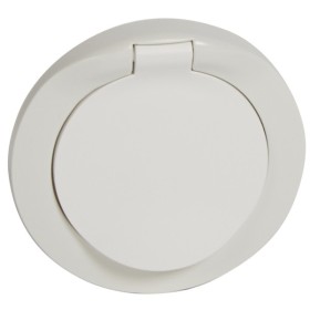 Панель розетки 2К+З с крышкой Legrand Celiane белая