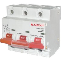 Модульный автоматический выключатель E.Next e.mcb.stand.100.3.D63 3р 63А D (s026001)
