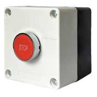 Одноместный пост управления Promfactor FP4-BOX1W4 с металлической кнопкой "STOP"