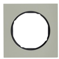 Одноместная рамка Berker R.3 10112204 (нержавеющая сталь/черная)