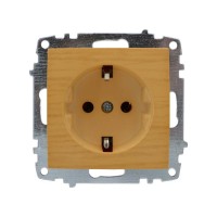 Розетка ELBI ZENA Woodline клен 1-на з заземленням без рамки ( 609-012700-217 )
