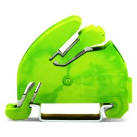 Тримач шини Wago 812-141 із заземленням та контактом із DIN рейкою 35 (жовто-зелений)