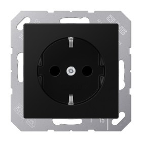 Розетка з накладкою Jung A A1520BFSWM чорний