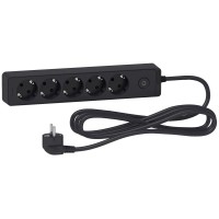 П'ятимісний подовжувач Schneider Electric ST9453B (3м) чорний