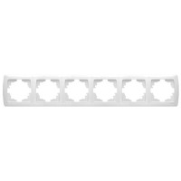 Шестимісна рамка горизонтальна VIKO Carmen біла